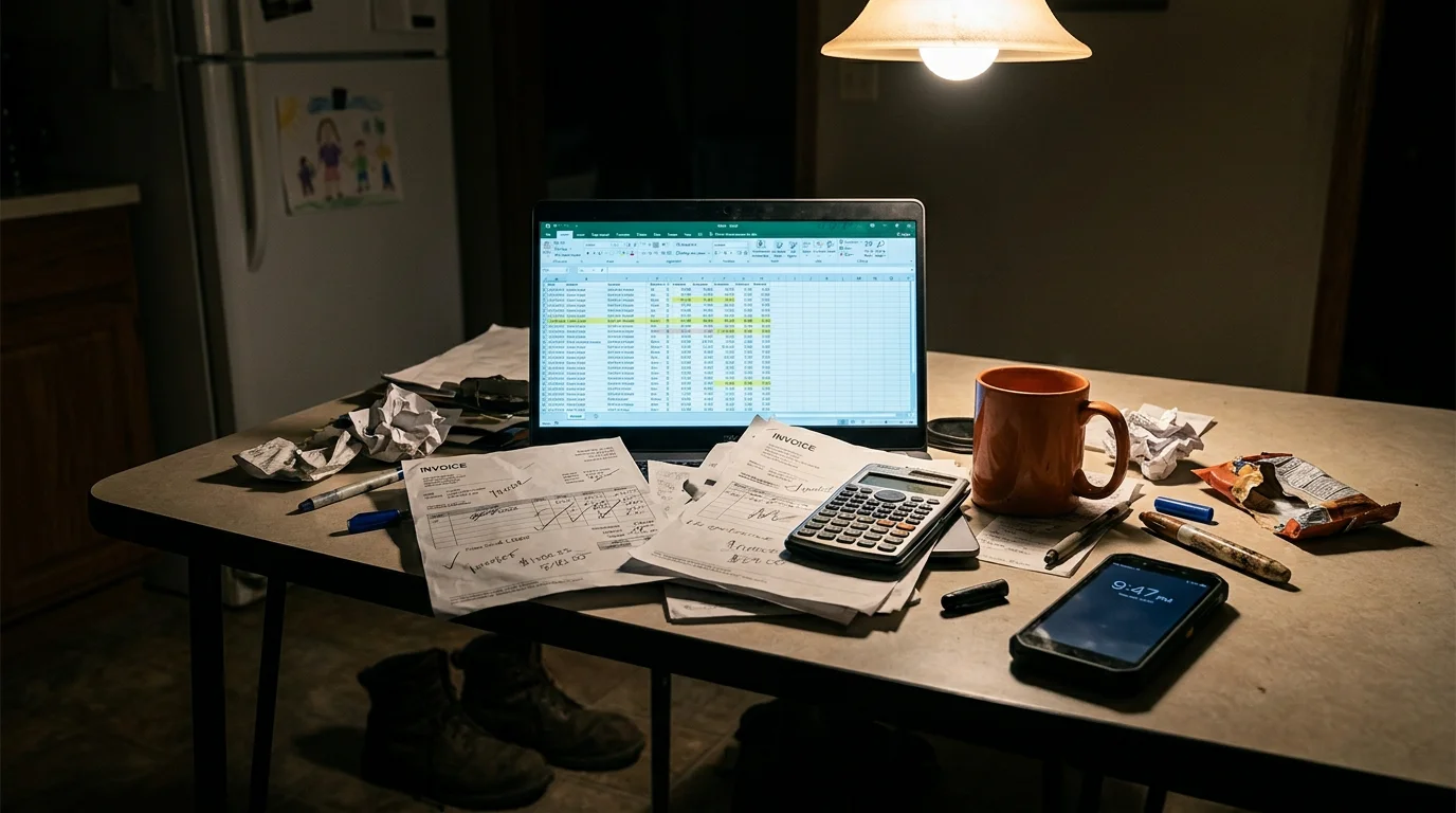 Friday night invoicing: chasing unpaid invoices.