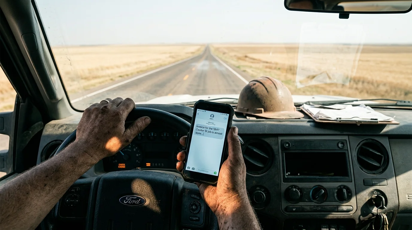 Texting while driving: the windshield time trap.